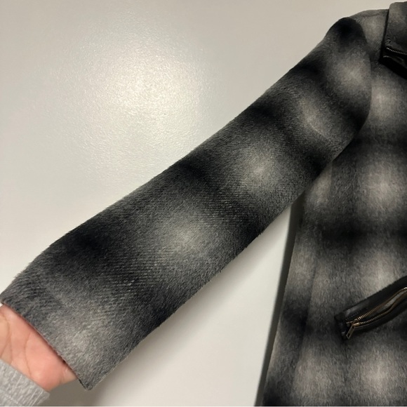 Derek Lam 10 Crosby Women’s plaid check lambskin trim Jacket Size 2 - Picture 4 of 11
